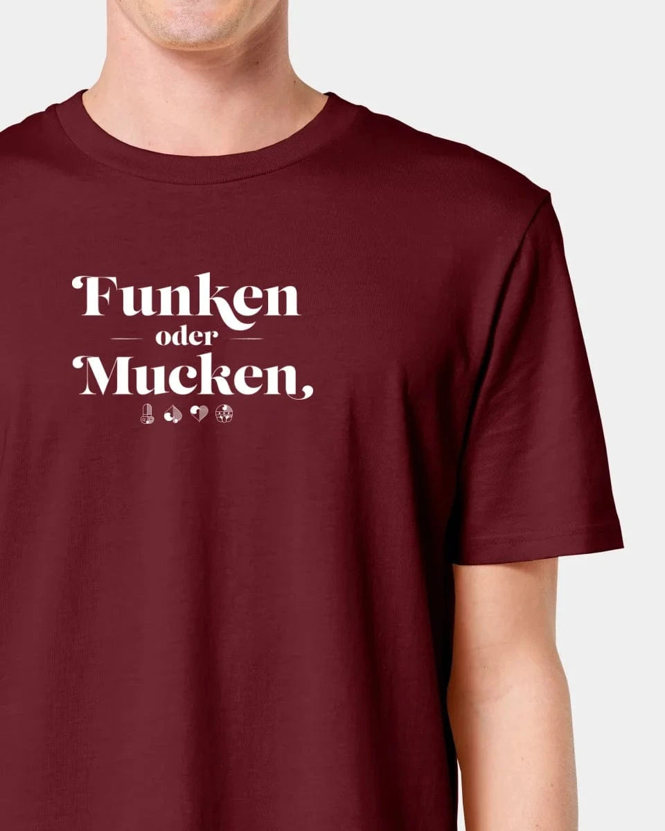 Personalisiertes T-Shirt "Watten - Funken oder Mucken" - Textil Unisex / Burgundy / M von Schmidt Digitaldruck GmbH