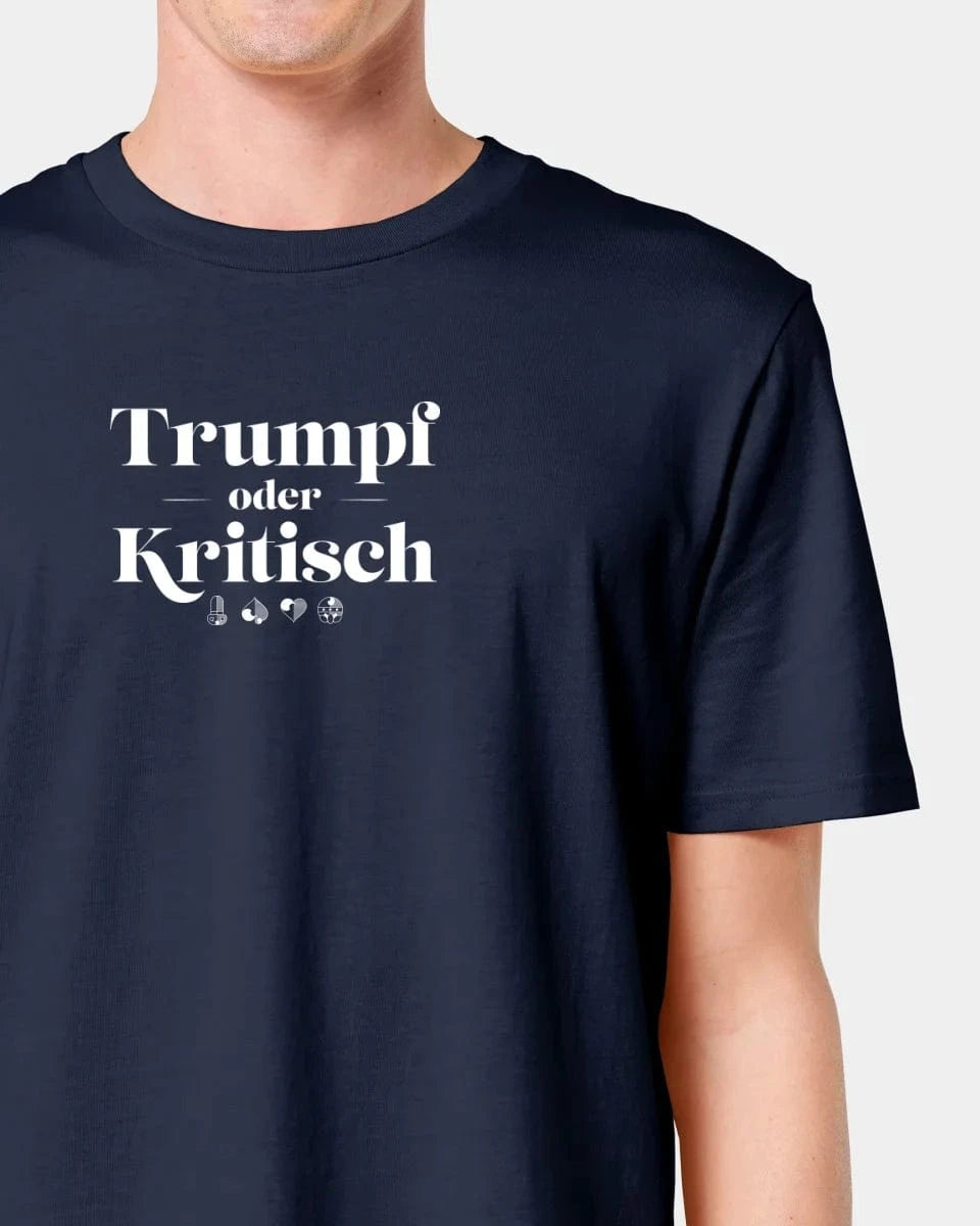 Personalisiertes T-Shirt "Watten - Trumpf oder Kritisch" - Textil Unisex / French Navy / XXS von Schmidt Digitaldruck GmbH