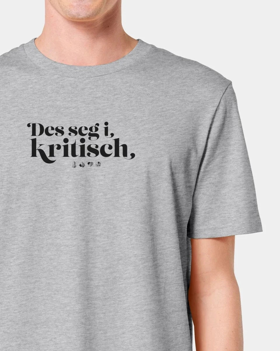 Personalisiertes T-Shirt "Watten - Des seg i kritisch" - Textil Unisex / Heather Grey / XXS von Schmidt Digitaldruck GmbH
