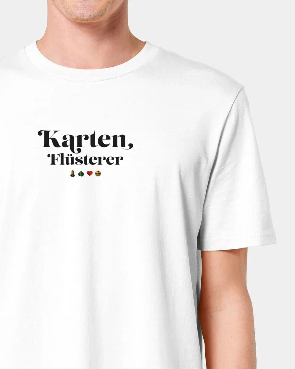 Personalisiertes T-Shirt "Karten Flüsterer" - Textil Unisex / Weiß / XXS von Schmidt Digitaldruck GmbH
