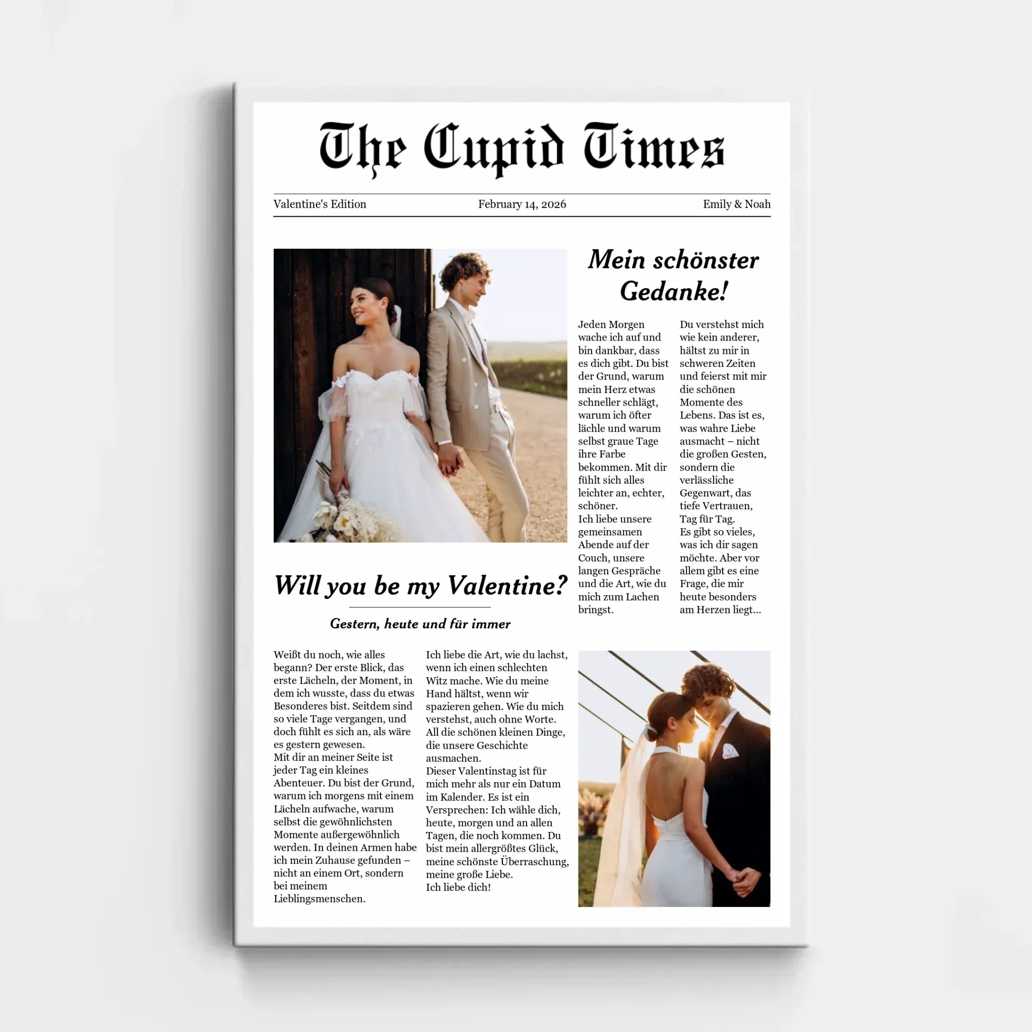 The Cupid Times - Wandbild Leinwand Standard / Ohne / 20 x 30 cm von Schmidt Digitaldruck GmbH