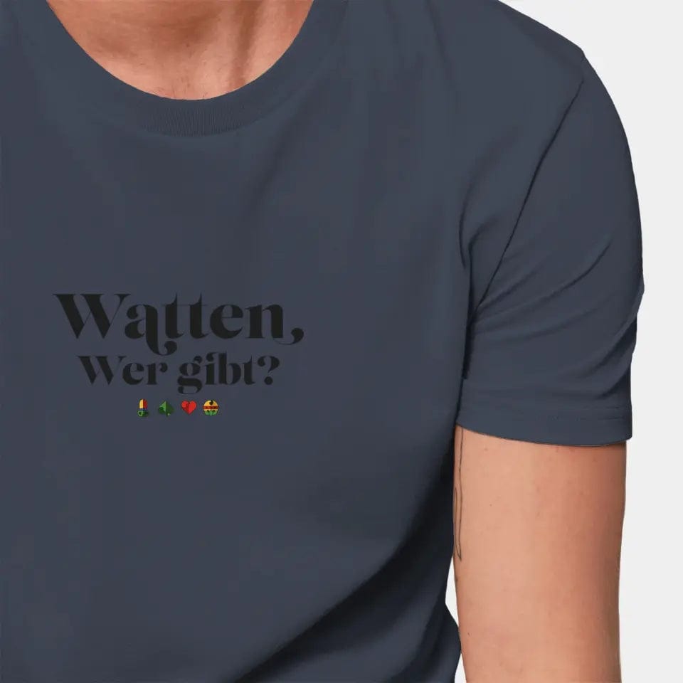 Personalisiertes T-Shirt "Watten - Wer gibt?" - Customizer Stanley/Stella Creator / india ink grey / XXS von TeeInBlue