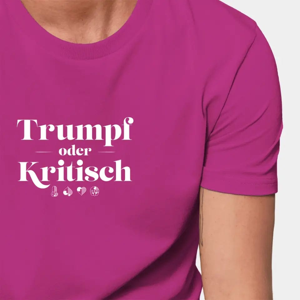 Personalisiertes T-Shirt "Watten - Trumpf oder Kritisch" - Customizer Stanley/Stella Creator / orchid flower / XXS von TeeInBlue
