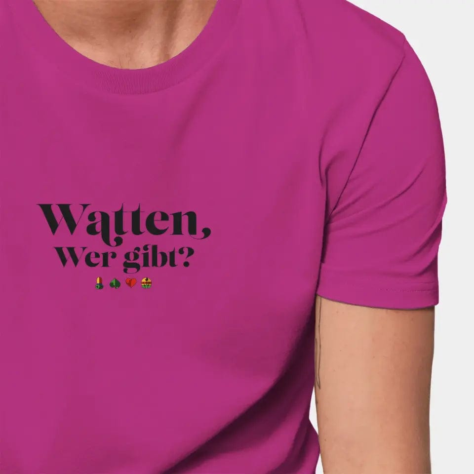 Personalisiertes T-Shirt "Watten - Wer gibt?" - Customizer Stanley/Stella Creator / orchid flower / XXS von TeeInBlue