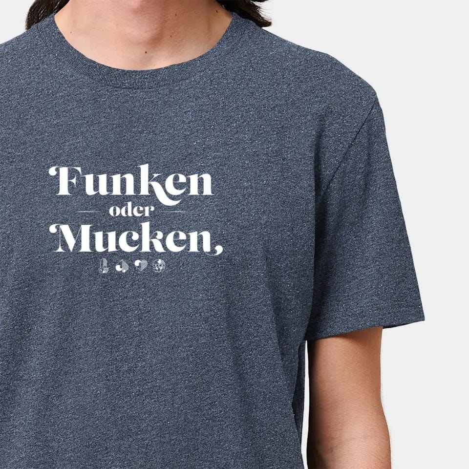 Personalisiertes T-Shirt "Watten - Funken oder Mucken" - Customizer Stanley/Stella Creator / RE-navy / XXS von TeeInBlue