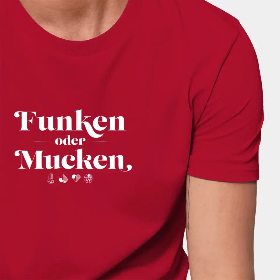 Personalisiertes T-Shirt "Watten - Funken oder Mucken" - Customizer Stanley/Stella Creator / red / XXS von TeeInBlue