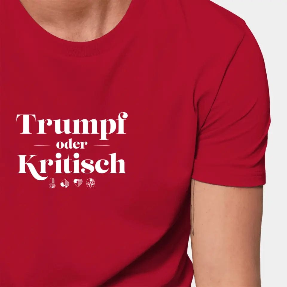 Personalisiertes T-Shirt "Watten - Trumpf oder Kritisch" - Customizer Stanley/Stella Creator / red / XXS von TeeInBlue