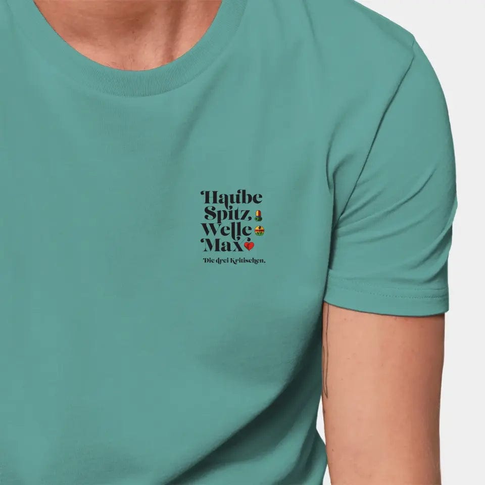 Personalisiertes T-Shirt "Watten" - Customizer Stanley/Stella Creator / teal monstera / XXS von TeeInBlue