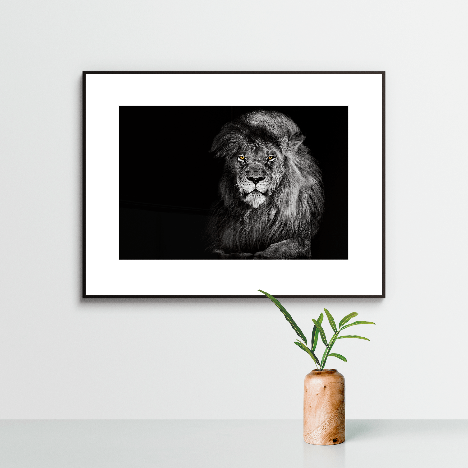 Wandkunst "Löwe" im Nielsen-Rahmen - von FOTO.online
